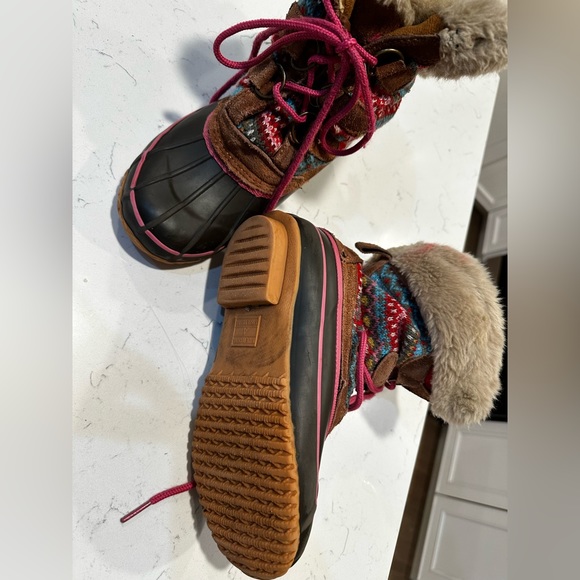 Girls Khombu Winter Sweater Boot Sz 4 - Picture 3 of 7